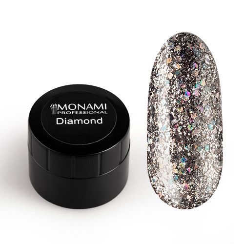 Monami, Гель-лак Diamond Starshine (платиновый, 5 г)